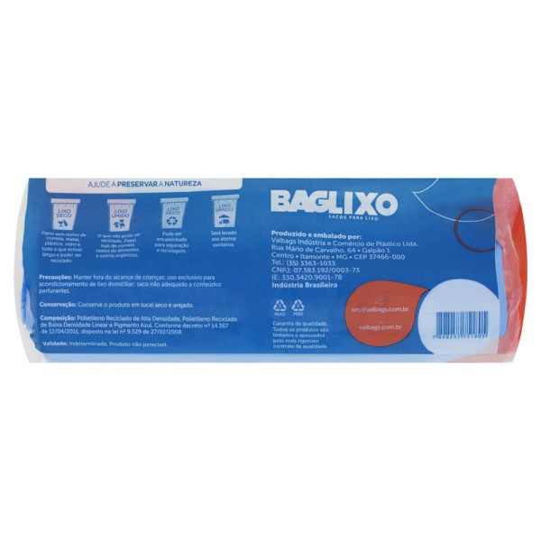 Encontraproduto.com.br - Saco para Lixo 30l Baglixo 30 Unidades