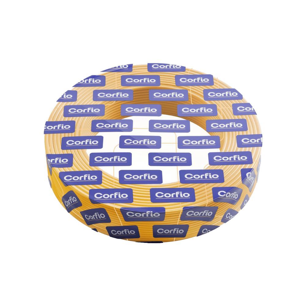 Encontraproduto.com.br - Fio De Cobre Flexível 6,0mm2 - Corfio Amarelo - 100m (rolo)
