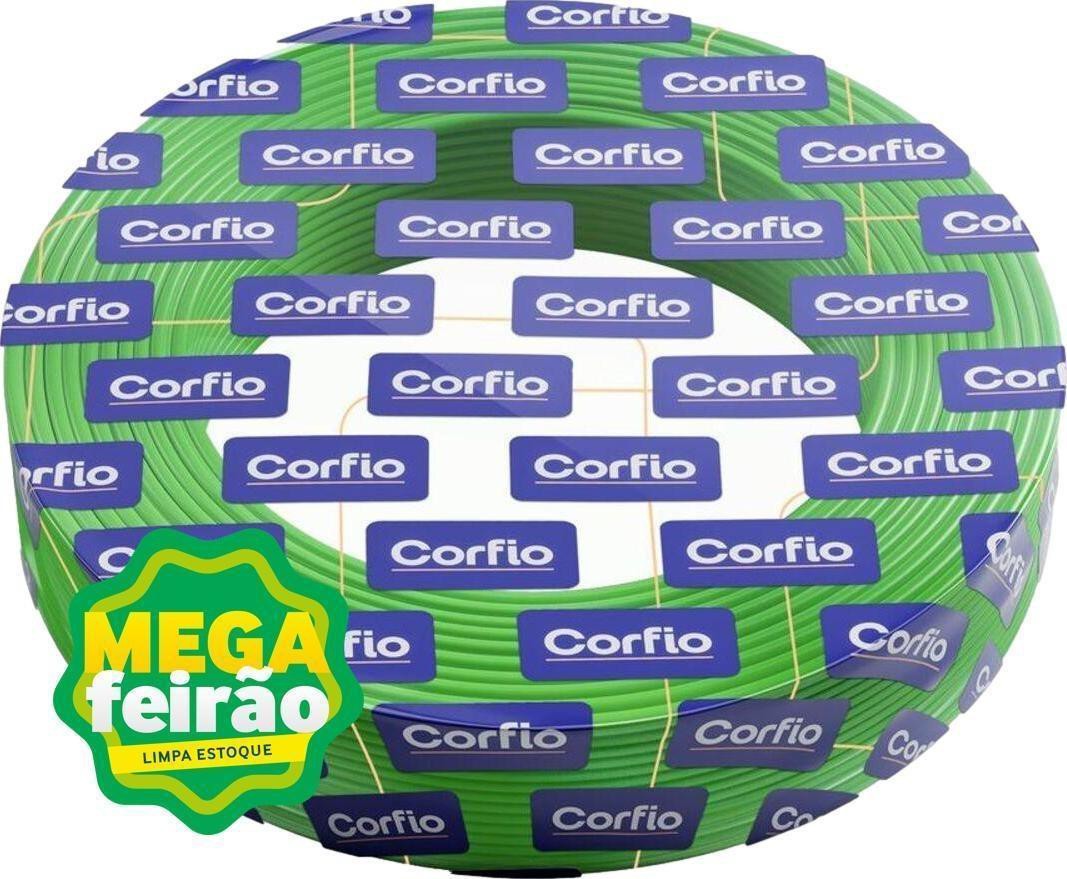 Cabo Flexível 6mm Corfio Verde Rolo com 50m