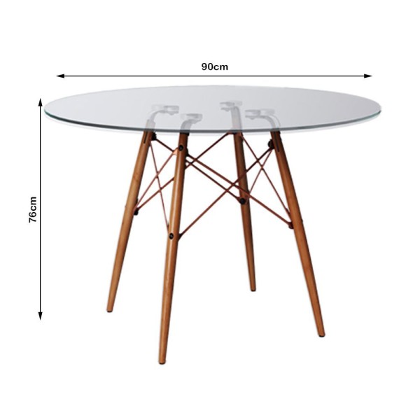Encontraproduto.com.br - Jogo De Mesa Eiffel Tampo Madeira Branco 4 Cadeiras Marrom