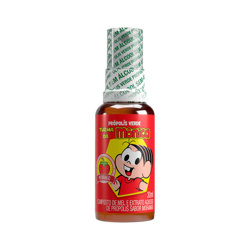Spray Própolis Verde Chico Bento Morango sem Álcool 30ml - Baldoni