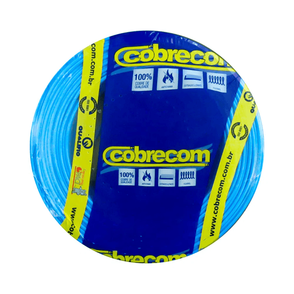 Encontraproduto.com.br - Cabo Flexível 4mm² 750V Azul Cobrecom 100  Metros