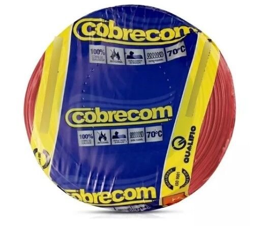 Encontraproduto.com.br - Cabo Flexível 4mm² 750V Vermelho Cobrecom 100  Metros