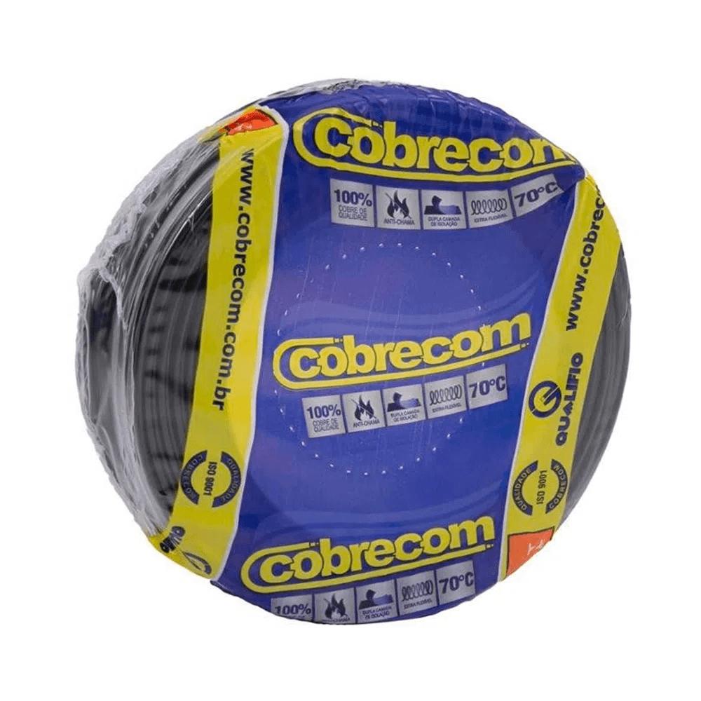 Encontraproduto.com.br - Cabo Flexível 4mm² 750V Preto Cobrecom 100  Metros