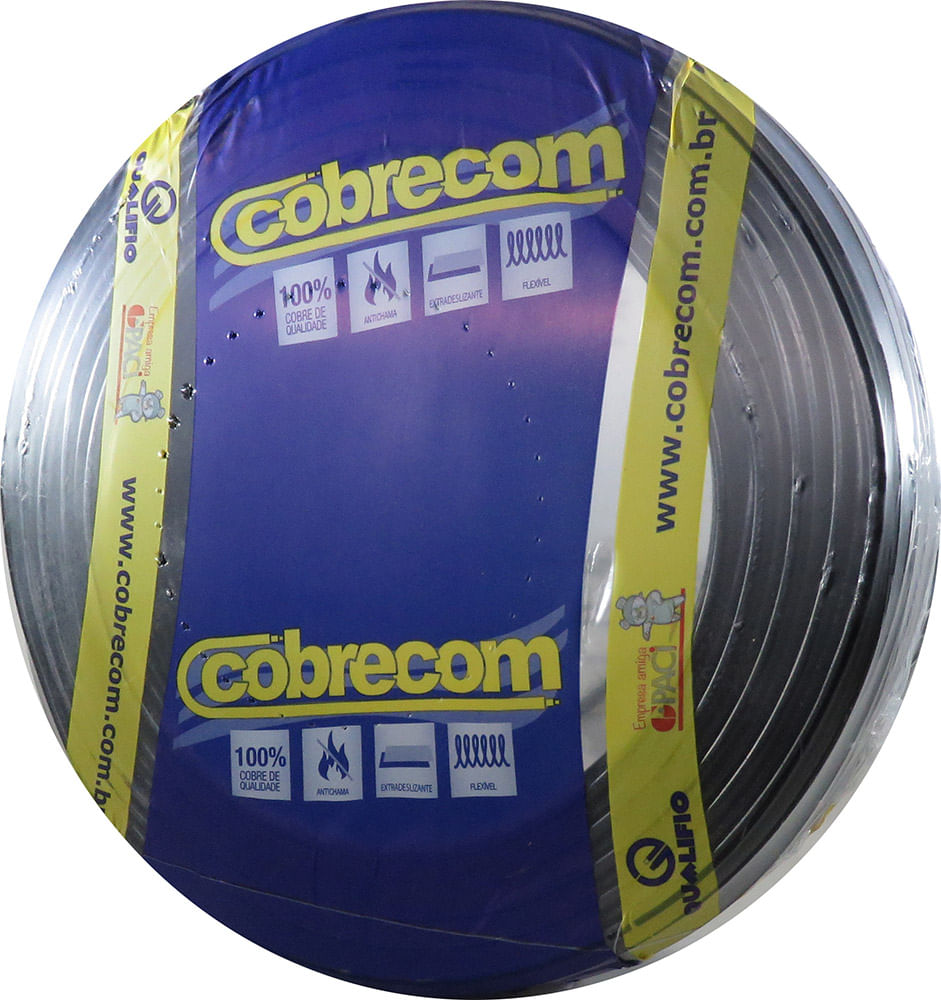 Encontraproduto.com.br - Cabo Flexível 4mm² 750V Preto Cobrecom 100  Metros