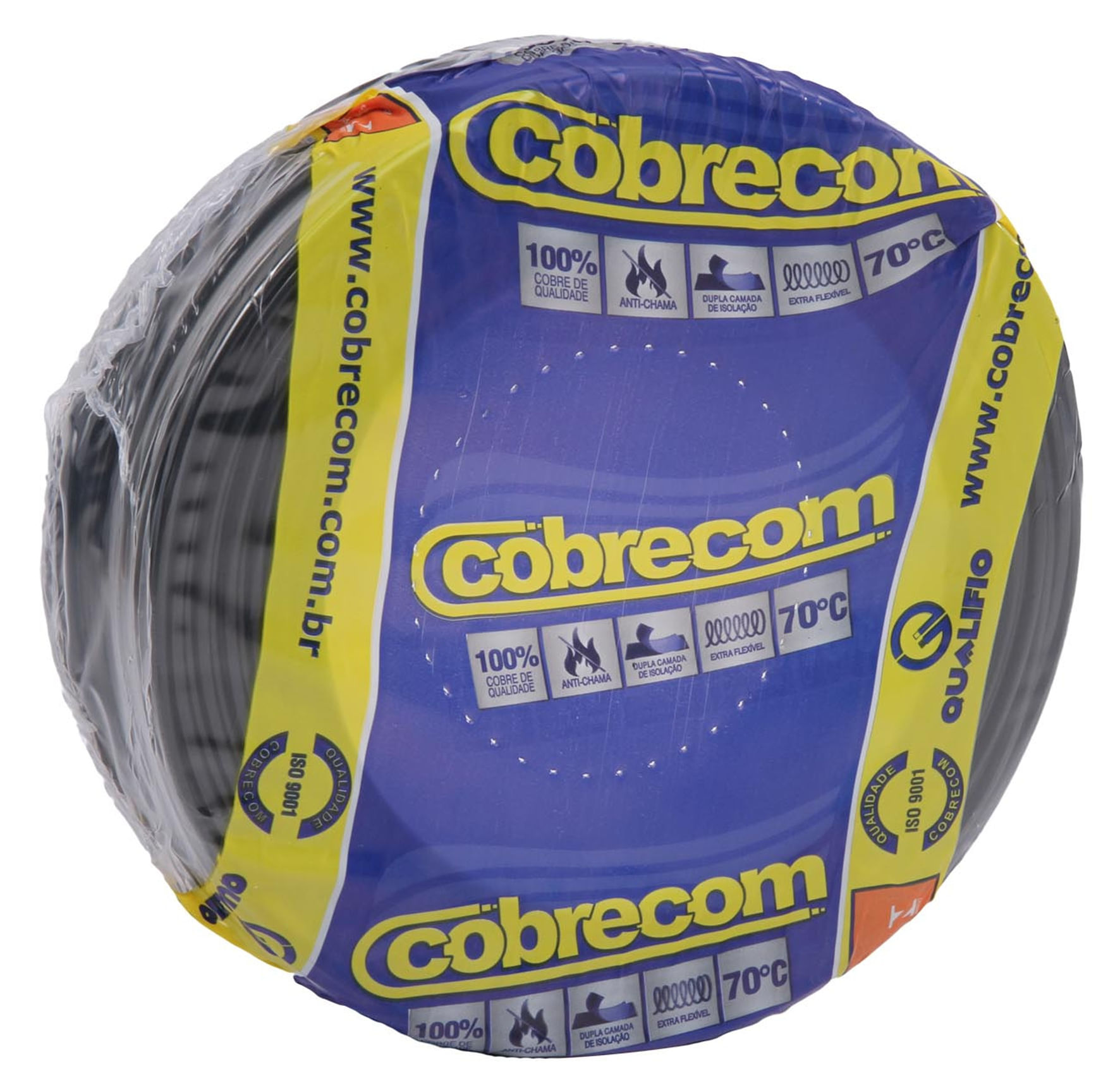 Encontraproduto.com.br - Cabo Flexível 4mm² 750V Preto Cobrecom 100  Metros