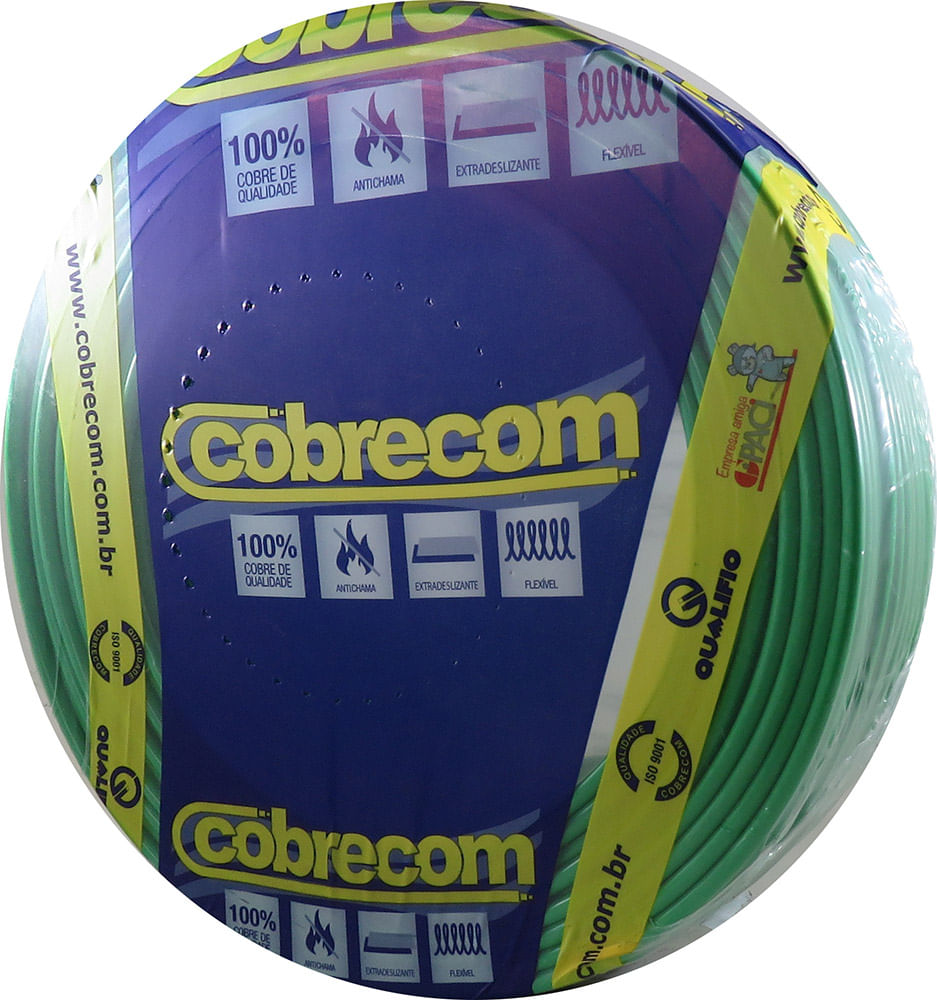 Encontraproduto.com.br - Cabo 6mm Flexicom Verde 100mt Cobrecom
