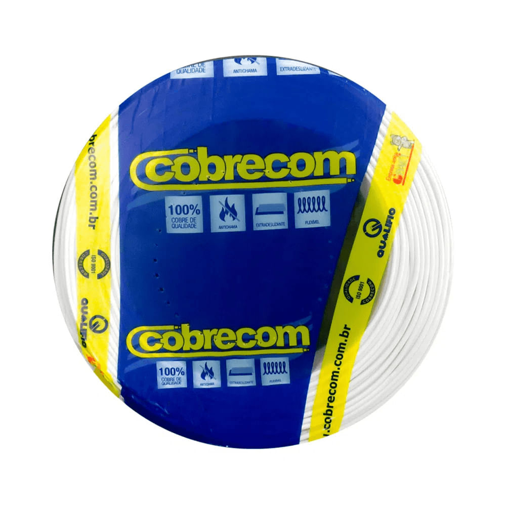 Encontraproduto.com.br - Cabo Flexível 10MM 100 Metros 750V Vermelho Cobrecom Fios