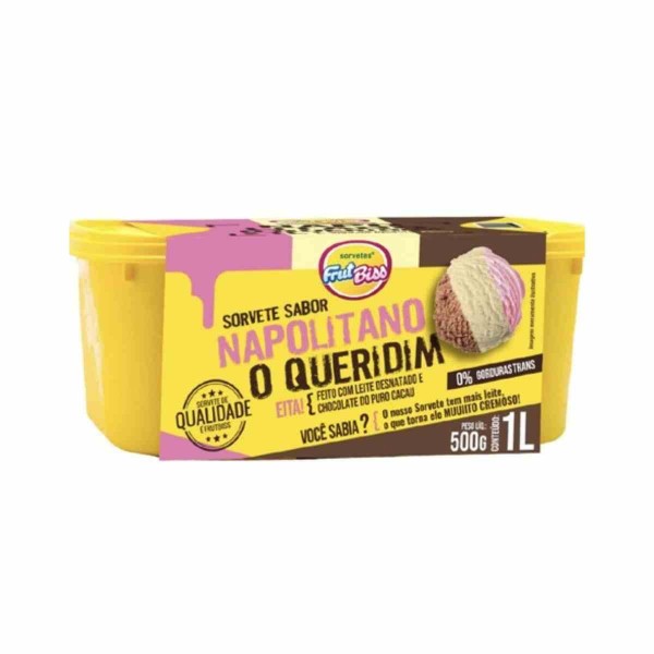 Encontraproduto.com.br - Sorvete Frutbiss Napolitano 1 L
