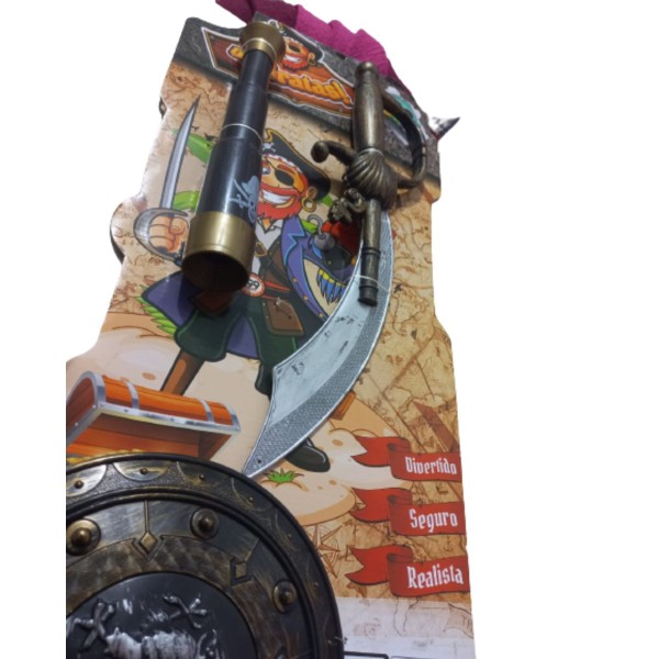 Encontraproduto.com.br - Pirata Kit de brinquedo Fantasia Com Espada e Luneta