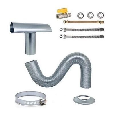Kit Instalação Aquecedor A Gás C/ Duto E Chaminé 60mm X 1,5m