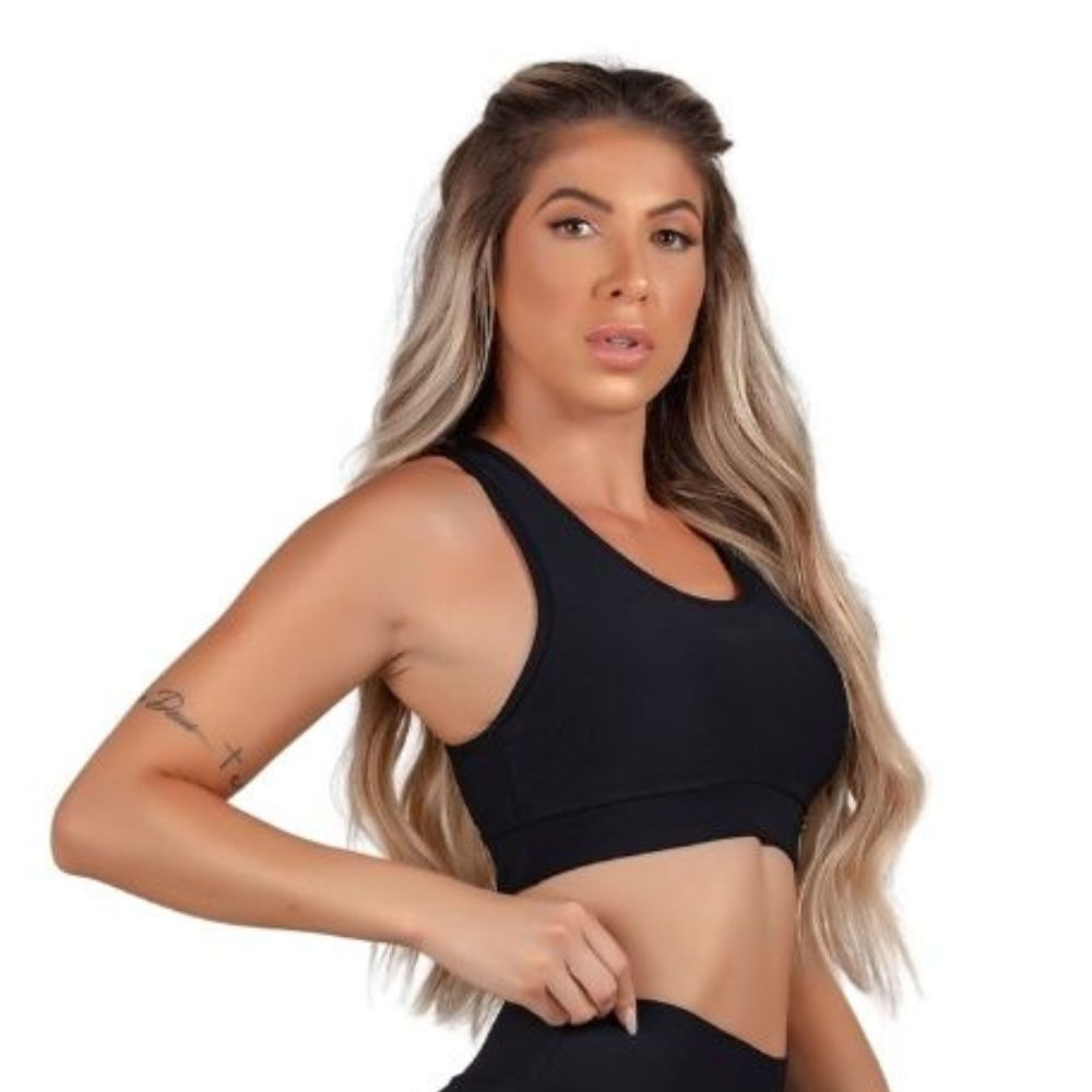 Encontraproduto.com.br - Top Feminino Academia Nadador com Elástico UV50+