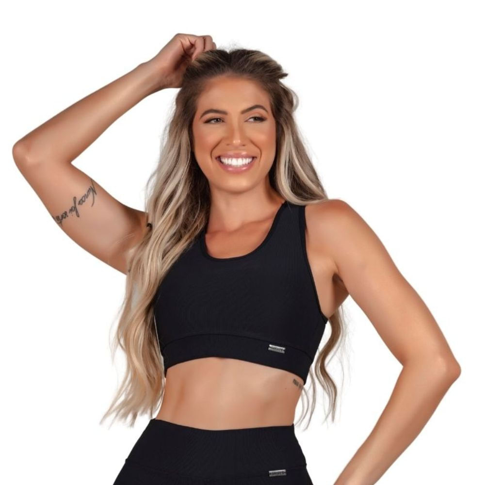 Encontraproduto.com.br - Top Feminino Academia Nadador com Elástico UV50+