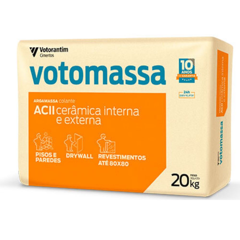 Argamassa AC2 Votomassa Interno Externo Cinza 20kg