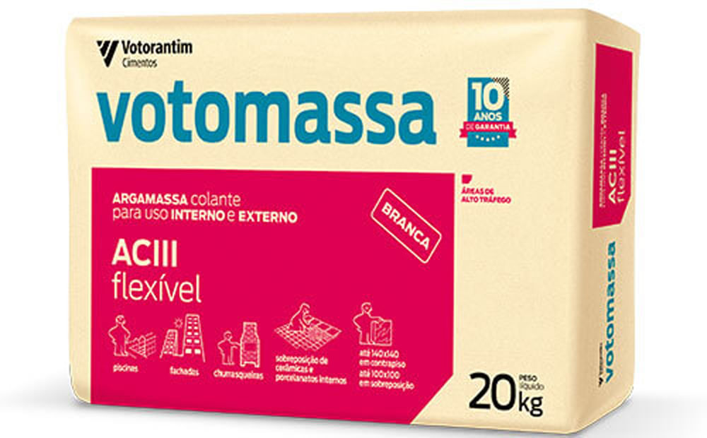 Encontraproduto.com.br - Argamassa AC3 Votomassa Interno Externo Branca 20kg