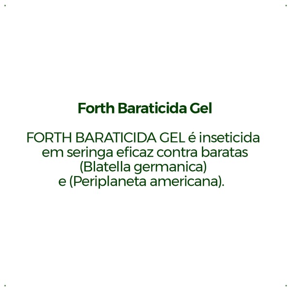 Encontraproduto.com.br - Forth Baraticida Gel - Seringa