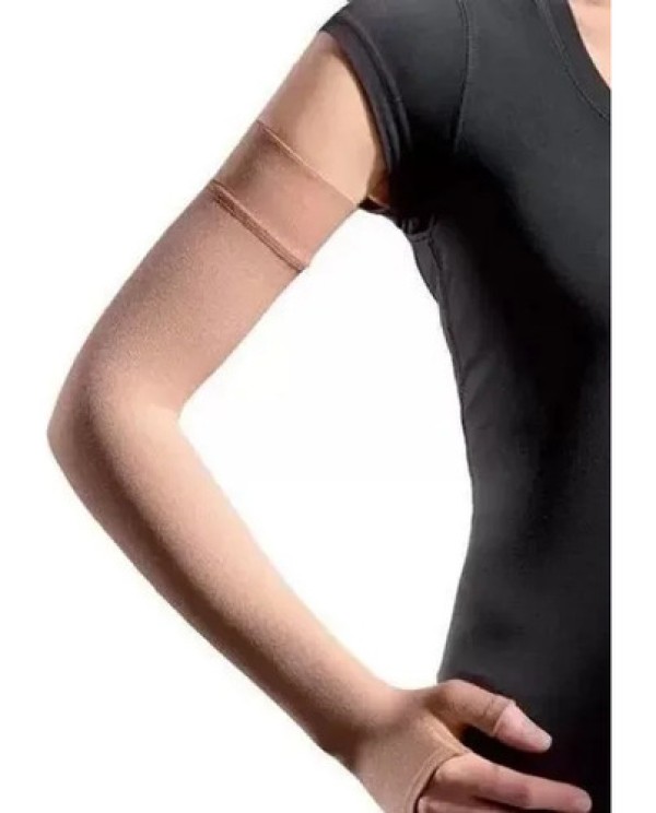 Encontraproduto.com.br - Braçadeira Sigvaris 414 40-50mmHg até o Punho com Polegar Natural Clara M2 - unidade