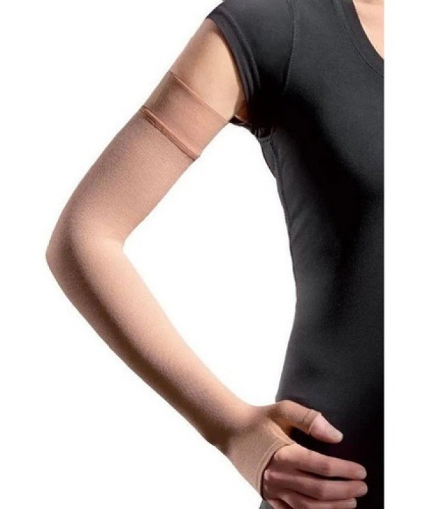 Braçadeira Sigvaris 412 20-30mmHg até o Punho com Polegar Natural Clara GG3 - unidade