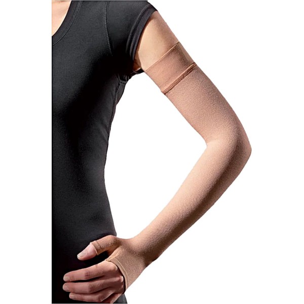 Encontraproduto.com.br - Braçadeira Sigvaris 412 20-30mmHg até o Punho com Polegar Natural Clara P3 - unidade