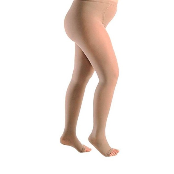 Encontraproduto.com.br - Meia-Calça Audace Maternidade 15-20mmHg Aberta Natural Tam B