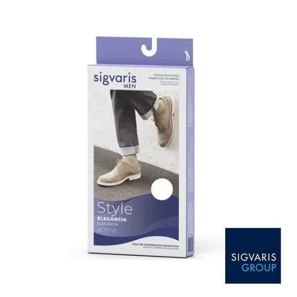 Encontraproduto.com.br - Meia Sigvaris 190B 15-20 Pant G Caqui