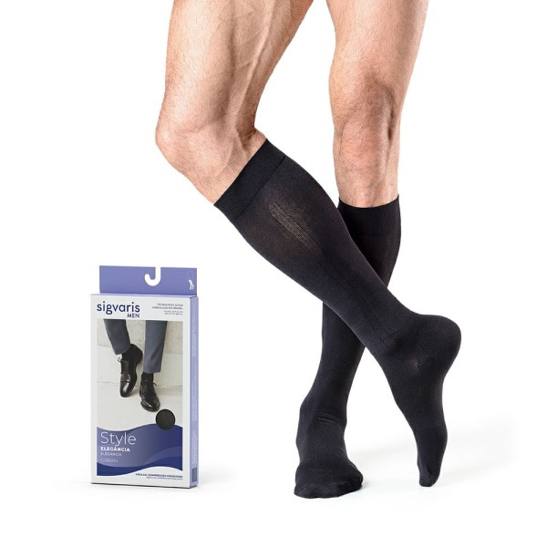 Encontraproduto.com.br - Meia 3/4 Panturrilha Urban 193B 15-20 MMHG Sigvaris Preta
