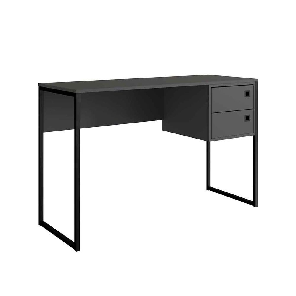 Encontraproduto.com.br - Escrivaninha Industrial com 2 Gavetas - Grafite