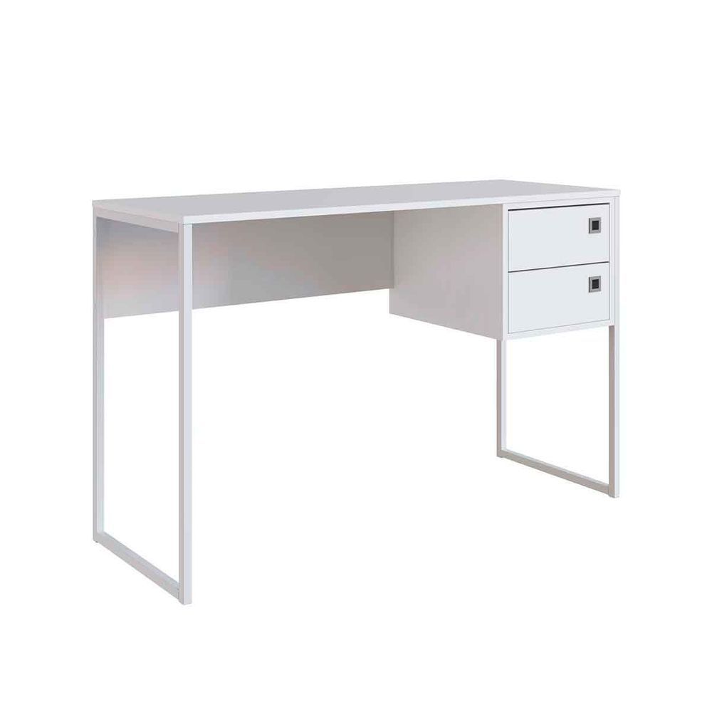 Encontraproduto.com.br - Escrivaninha Industrial com 2 Gavetas - Branco
