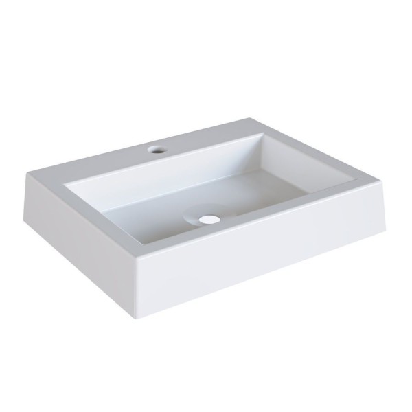Encontraproduto.com.br - Cuba De Sobrepor Retangular Para Banheiro E Lavabo C005 Placa&ponto Branco