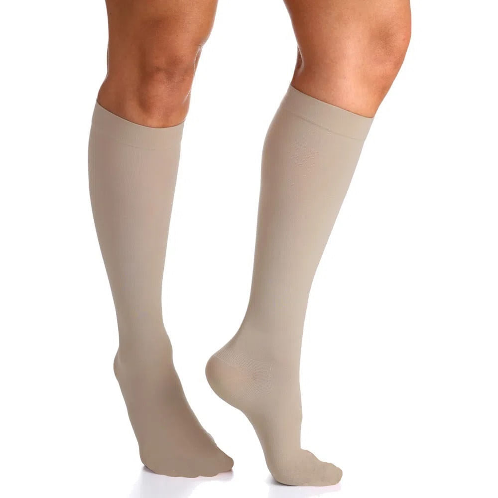 Meia 3/4 Select Comfort Premium 30-40mmHg Natural Fechada G2