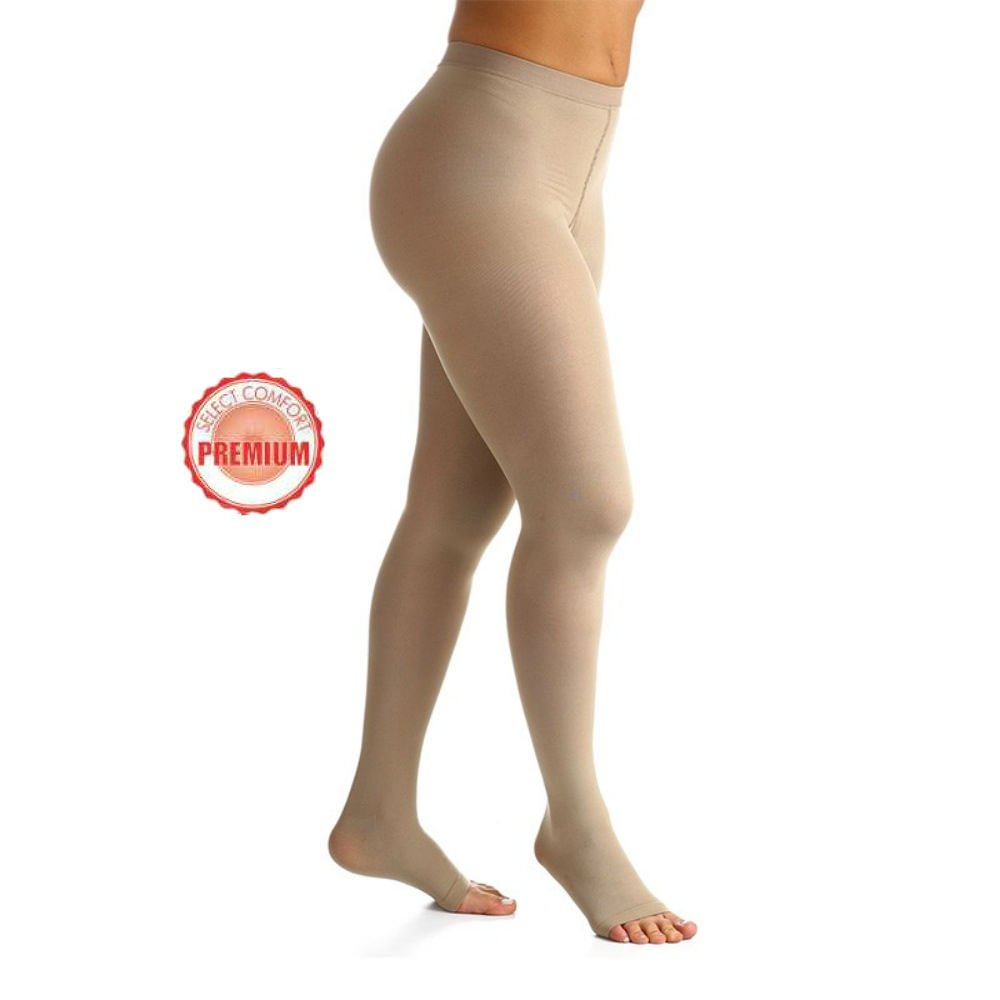 Encontraproduto.com.br - Meia Calça Sigvaris AT 862 20-30 mmhg Sem Ponteira Select Comfort Premium Natural Média Compressão