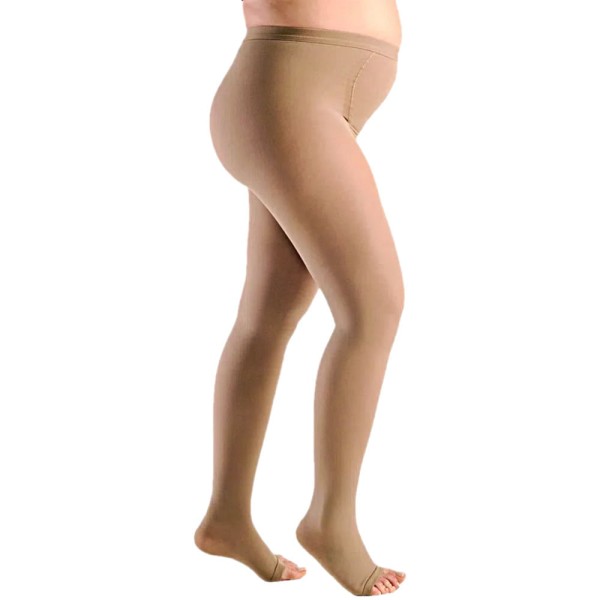 Encontraproduto.com.br - Meia-Calça Sigvaris Materna 30-40mmHg Aberta Bege M2