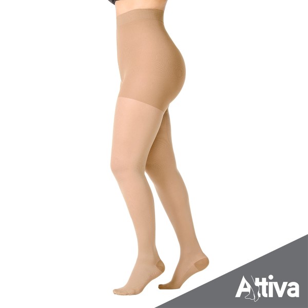 Encontraproduto.com.br - Meia calça média compressão 18-21 com ponteira natural GG - Attiva
