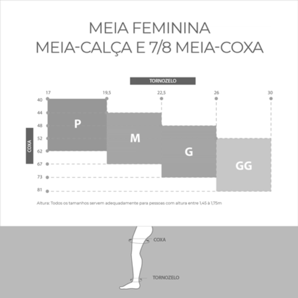 Encontraproduto.com.br - Meia calça média compressão 18-21 com ponteira natural GG - Attiva