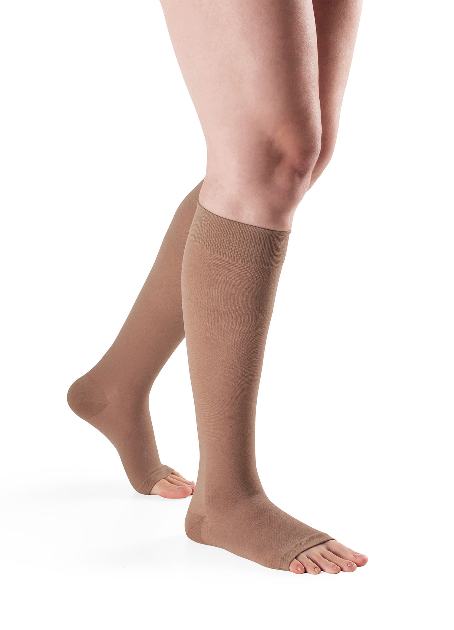 Encontraproduto.com.br - Meia 3/4 Panturrilha 972 Basic 20-30 mmHg Sigvaris Bege
