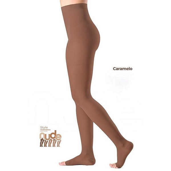 Encontraproduto.com.br - Meia-Calça Ever Sheer 20-30mmHg Aberta Caramelo Tam M2