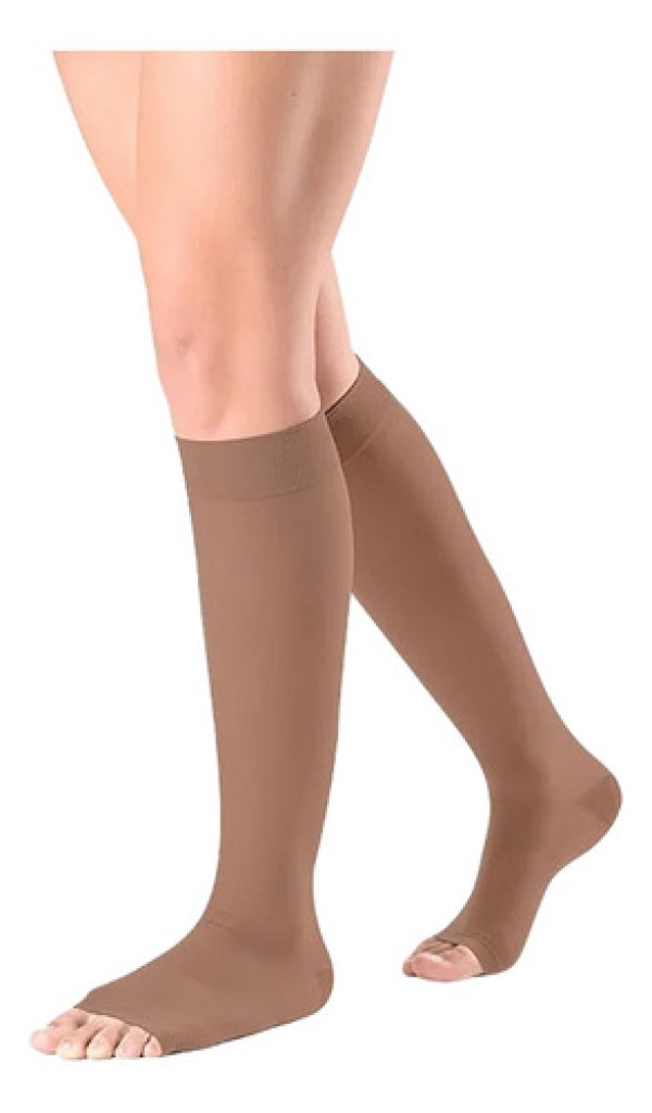 Meia 3/4 Sigvaris Ever Sheer 20-30mmHg Aberta Canela P2