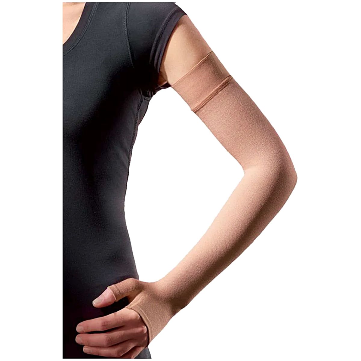 Encontraproduto.com.br - Braçadeira Sigvaris 412 20-30mmHg até o Punho com Polegar Chocolate M2 - unidade
