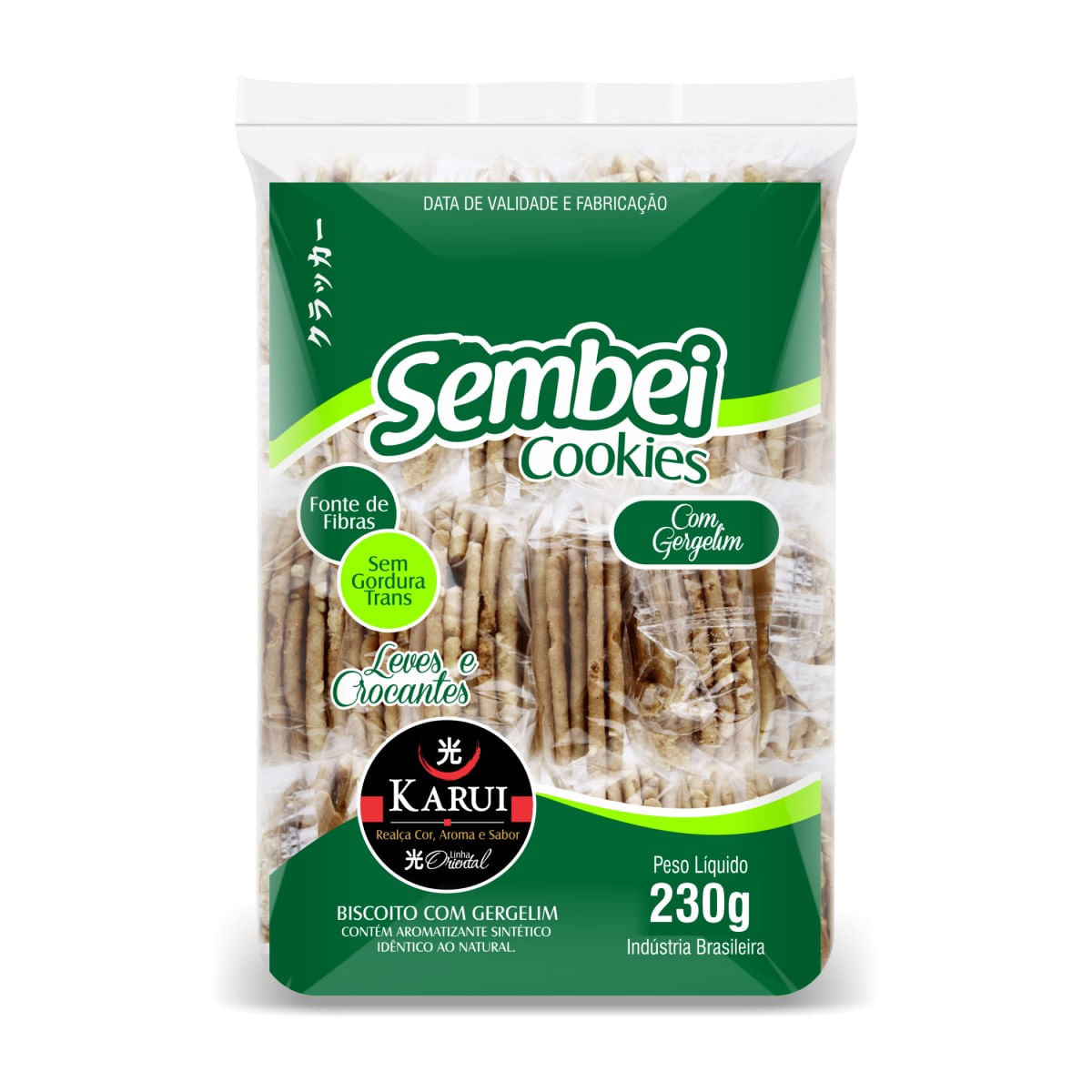 Encontraproduto.com.br - Biscoito com Gergelim Karui Sembei Cookies 230 g