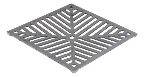 Ralo Grelha Quadrado Ferro Fundido Côncavo Brazilian 35x35cm
