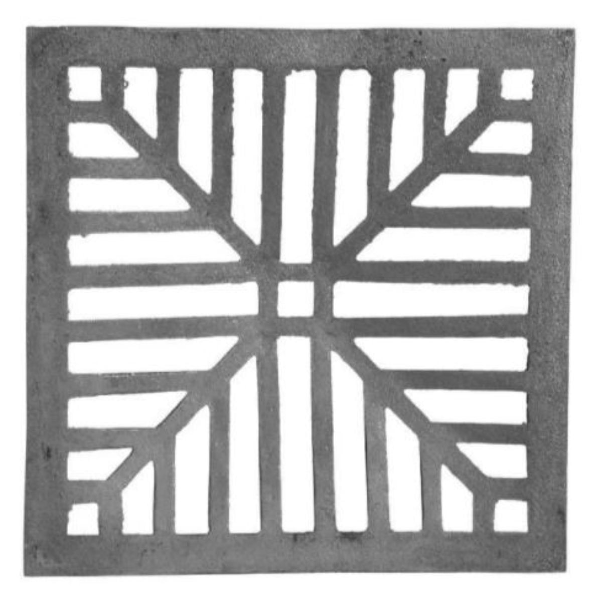 Ralo Grelha Quadrado Ferro Fundido Côncavo Brazilian 40x40cm