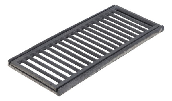 Ralo Grelha Retangular Brazilian PA255 com Porta Ralo Grelha Ferro Fundido 20x50cm