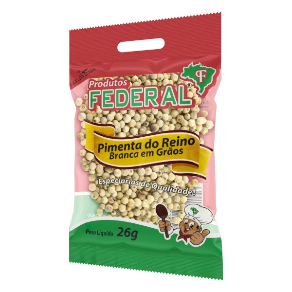 Encontraproduto.com.br - Pimenta-do-Reino Branca em Grãos Federal 26 g