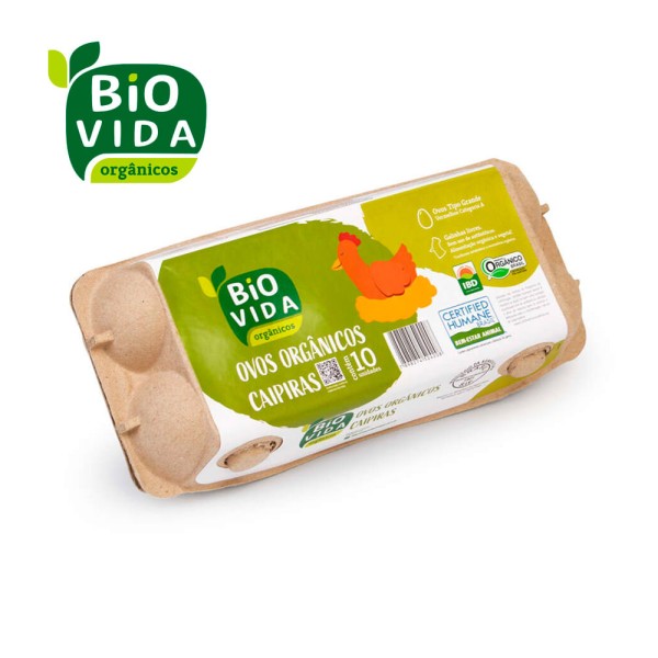 Encontraproduto.com.br - Ovos Vermelhos Orgânicos Bio Vida Com 10 Unidades