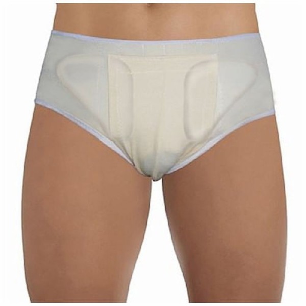 Encontraproduto.com.br - Cueca para Hérnia Inguinal Dupla Dilepé Bege Tam M - unidade