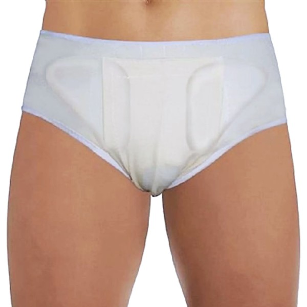 Encontraproduto.com.br - Cueca para Hérnia Inguinal Dupla Dilepé Bege Tam M - unidade