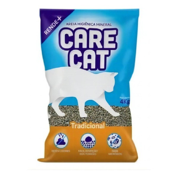 Encontraproduto.com.br - Areia Higiênica Carecat Tradicional para Gatos 4kg