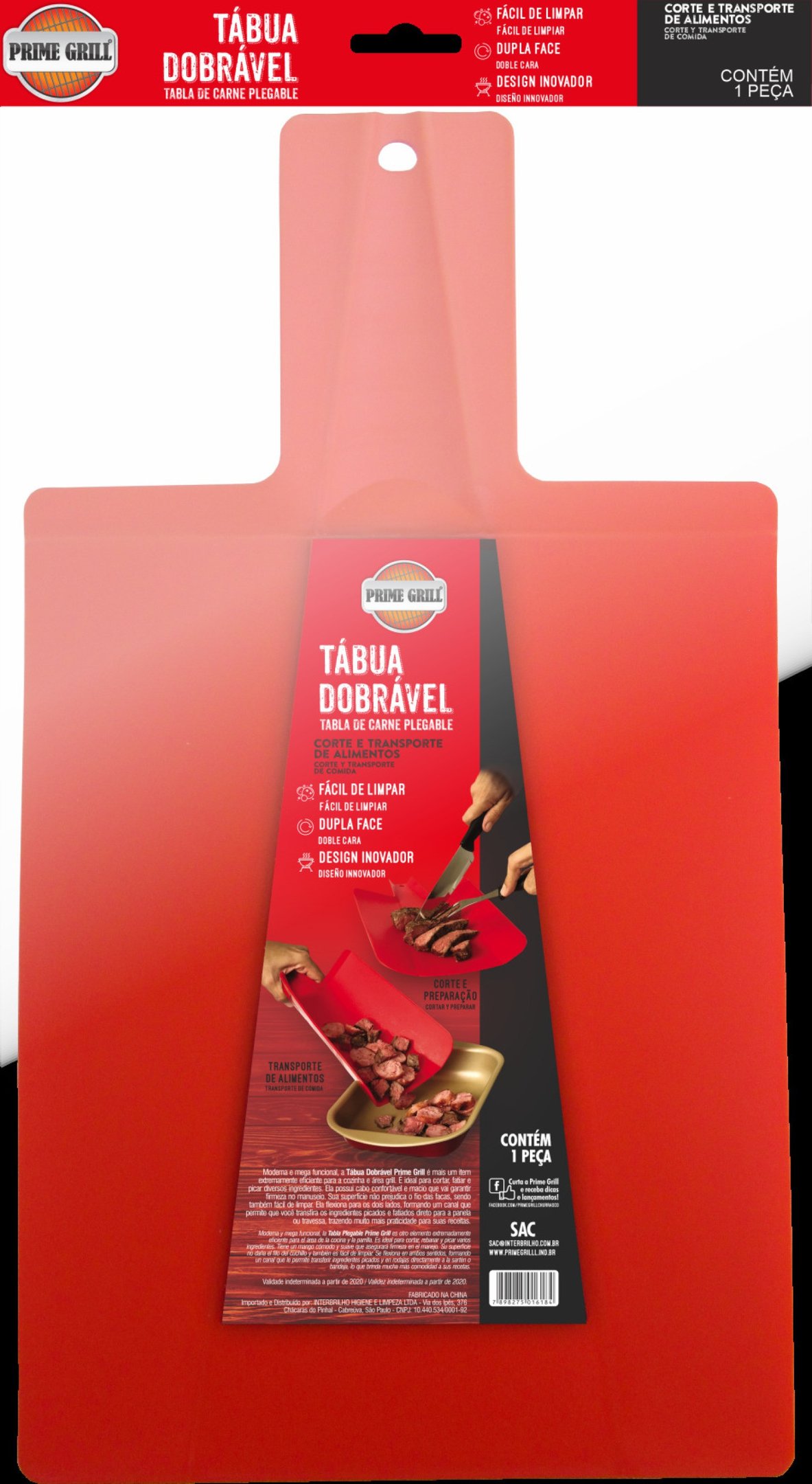 Tábua para Churrasco Dobrável Prime Grill