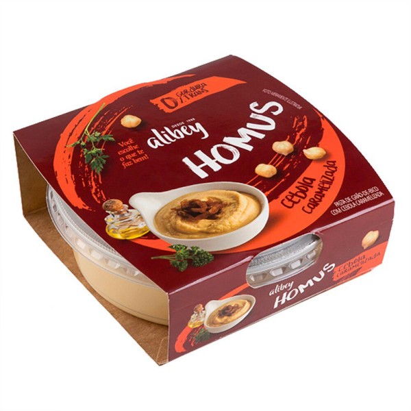 Encontraproduto.com.br - Homus com Cebola Caramelizada Alibey 200g - Produto Kosher