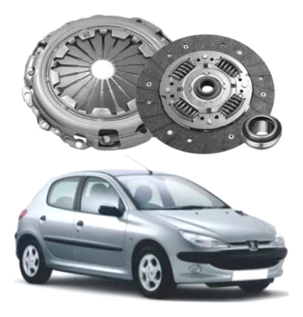 Kit Embreagem Peugeot 206 1.4 1.6 2001 A 2008 Com Rolamento